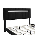 Adjustable Queen Size Upholstered Velvet Bed Frame - image 11