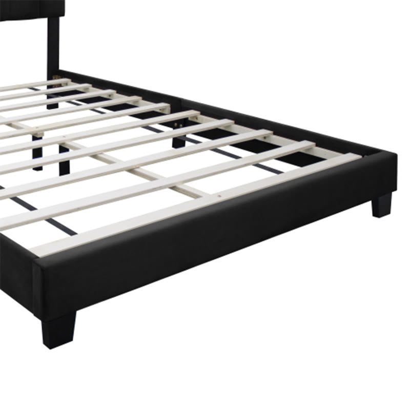 Adjustable Queen Size Upholstered Velvet Bed Frame - image 12