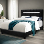 Adjustable Queen Size Upholstered Velvet Bed Frame - image 2