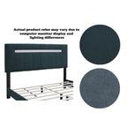 Adjustable Queen Size Upholstered Velvet Bed Frame - image 13