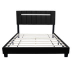 Adjustable Queen Size Upholstered Velvet Bed Frame - image 1