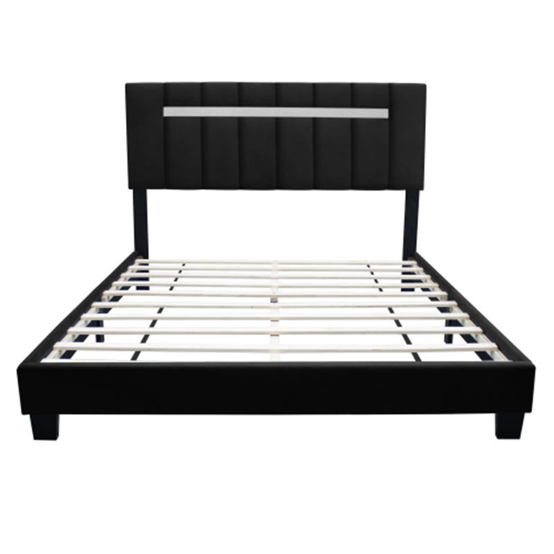Adjustable Queen Size Upholstered Velvet Bed Frame - image 1
