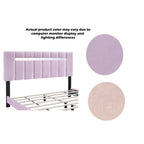 Adjustable Queen Size Upholstered Velvet Bed Frame - image 15