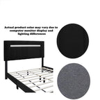 Adjustable Queen Size Upholstered Velvet Bed Frame - image 14