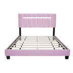 Adjustable Queen Size Upholstered Velvet Bed Frame - image 8