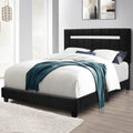 Adjustable Queen Size Upholstered Velvet Bed Frame - Black - image 0