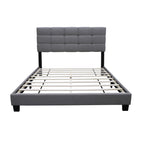 Queen Adjustable Linen Upholstered Bed Frame - image 1