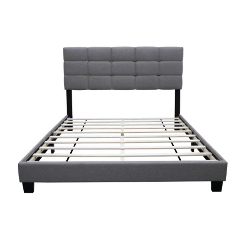 Queen Adjustable Linen Upholstered Bed Frame - image 1