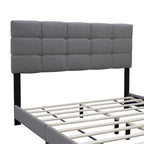 Queen Adjustable Linen Upholstered Bed Frame - image 8