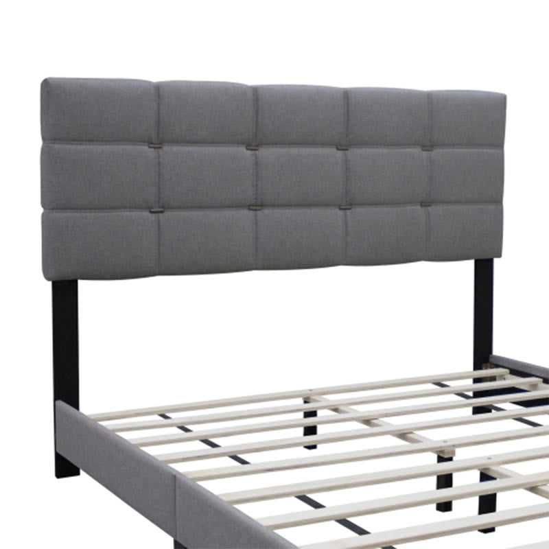 Queen Adjustable Linen Upholstered Bed Frame - image 8