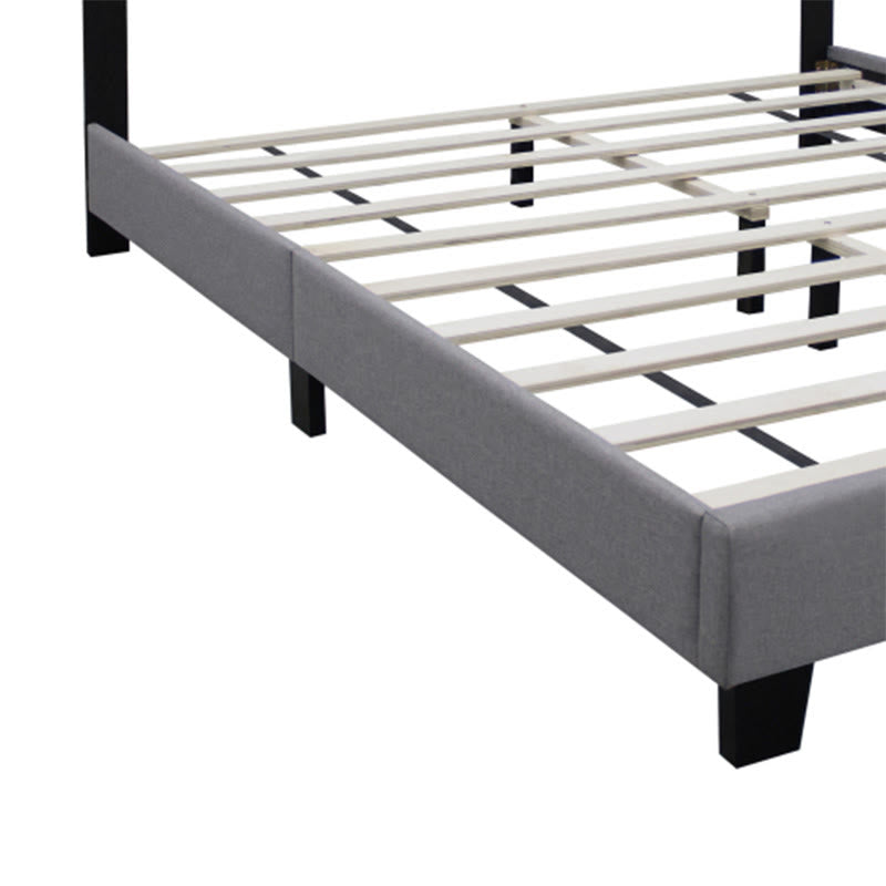 Queen Adjustable Linen Upholstered Bed Frame - image 7