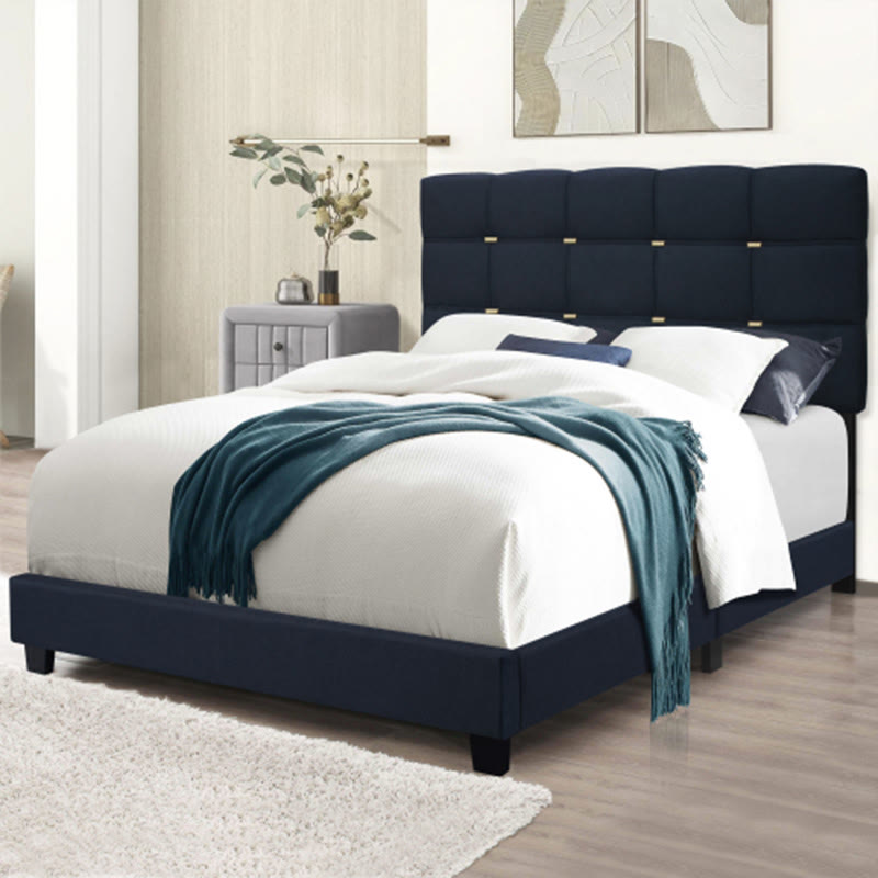 Queen Adjustable Linen Upholstered Bed Frame