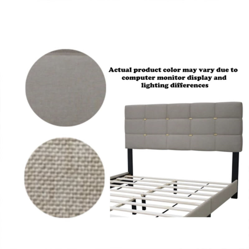 Queen Adjustable Linen Upholstered Bed Frame - image 10