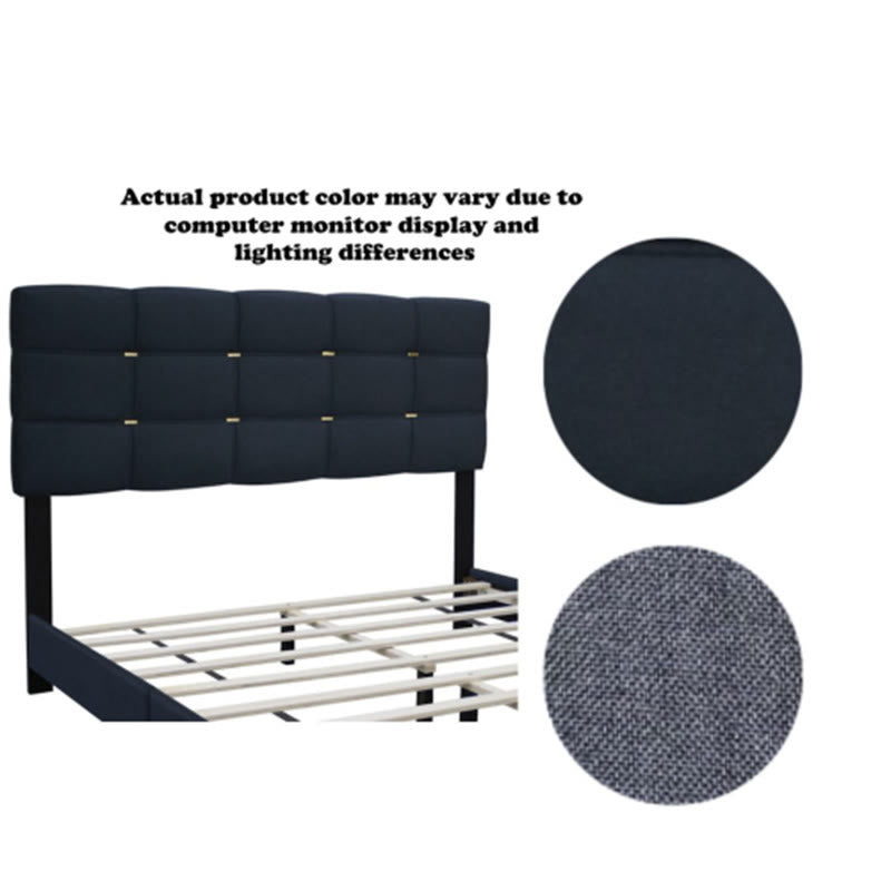 Queen Adjustable Linen Upholstered Bed Frame - image 12