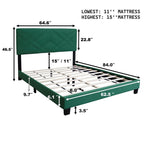 Queen Size Bed Frame With Adjustable Headboard - image 15
