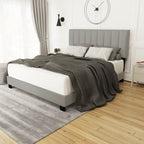 Queen Bed Frame With Adjustable Headboard - Linen - image 2
