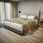 Queen Bed Frame With Adjustable Headboard - Grey - image 3