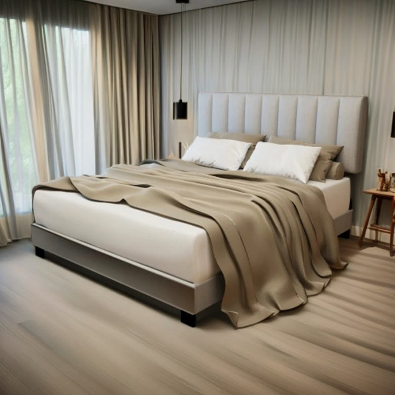 Queen Bed Frame With Adjustable Headboard - Grey - image 3
