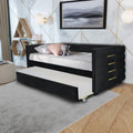 Black Velvet Upholstered Double Sofa Bed - Black - image 0