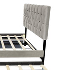 Modern Grey Queen Bunk Bed With Drawers - image 11