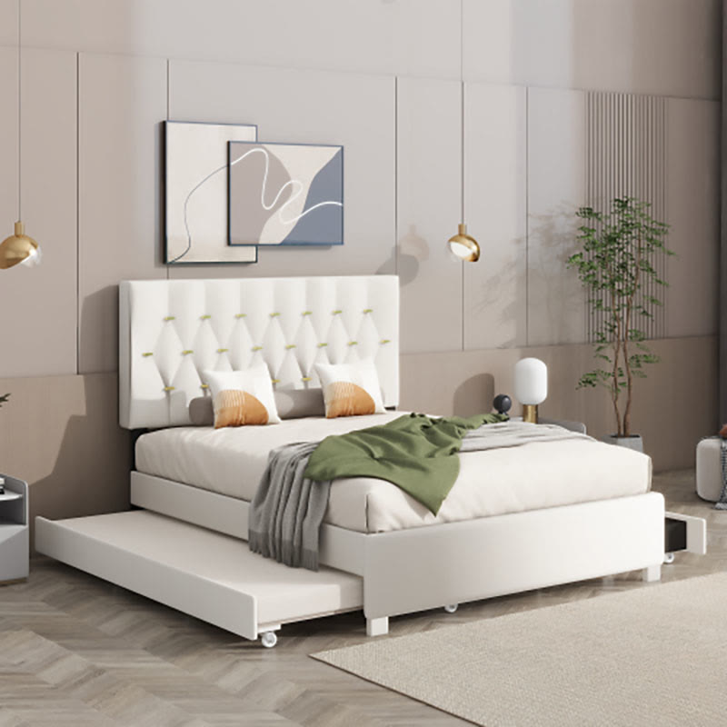 Modern Grey Queen Bunk Bed With Drawers - image 2