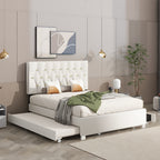 Modern Grey Queen Bunk Bed With Drawers - image 2