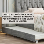 Modern Grey Queen Bunk Bed With Drawers - image 6