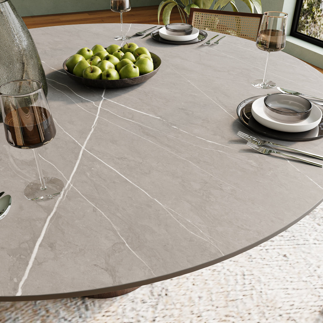 Modern Stone Top Dining Table