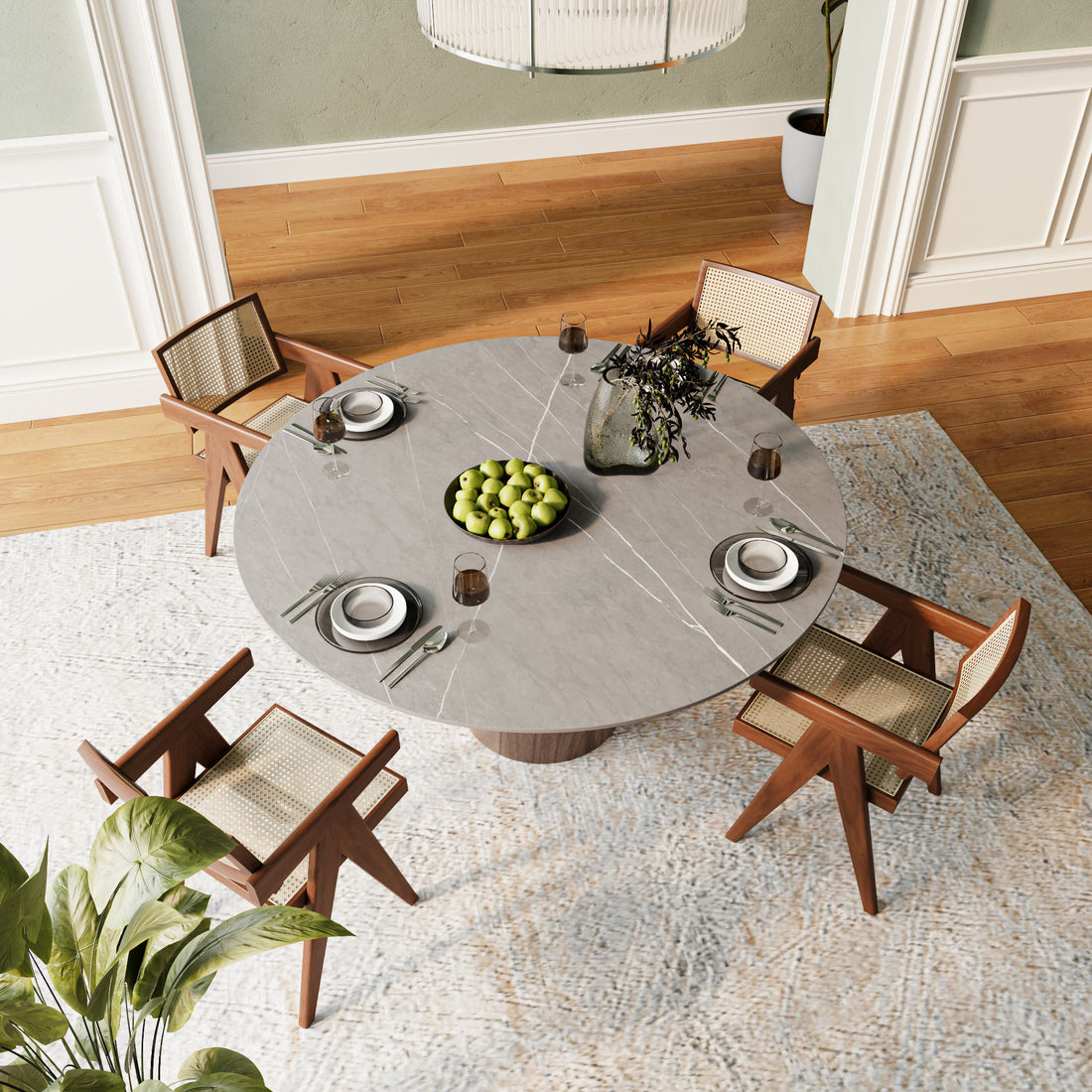 Modern Stone Top Dining Table