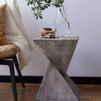 Vintage Antique Wood Finish Side Table - Gray - image 5