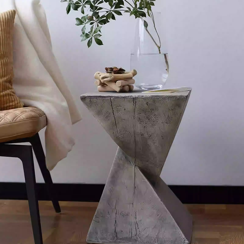 Vintage Antique Wood Finish Side Table - Gray - image 5
