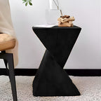 Vintage Antique Wood Finish Side Table - Black - image 6