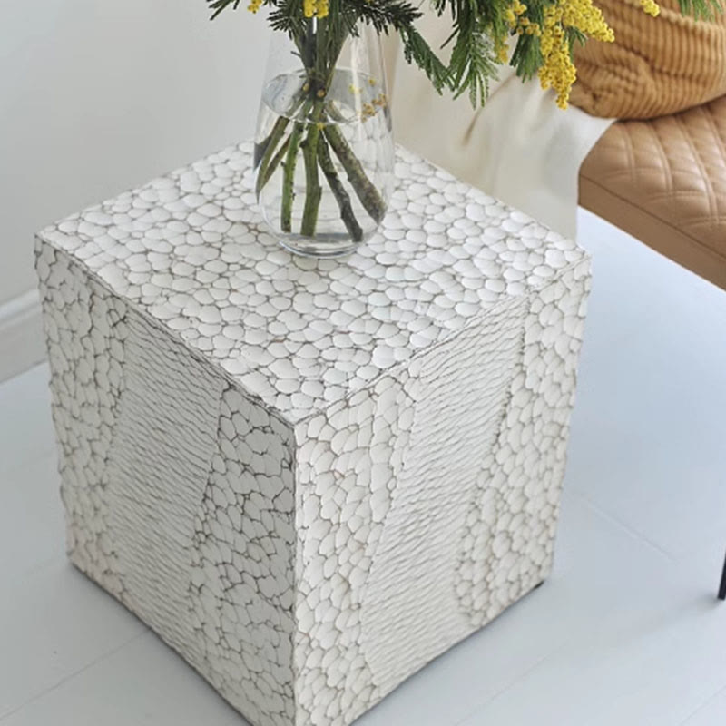 Special Pattern Square Side Table - White - image 8