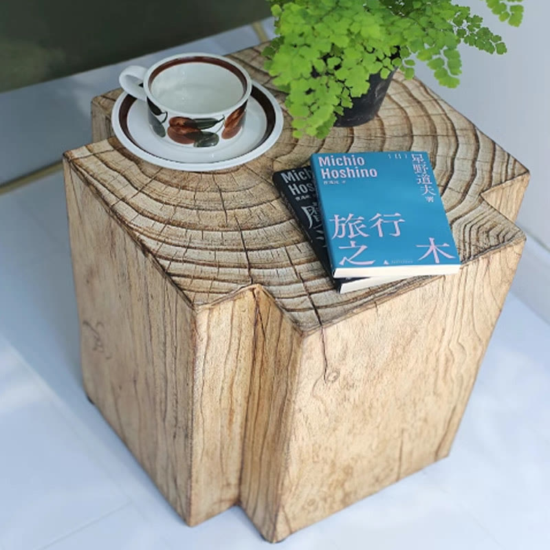 Imitation Tree Ring Side Table