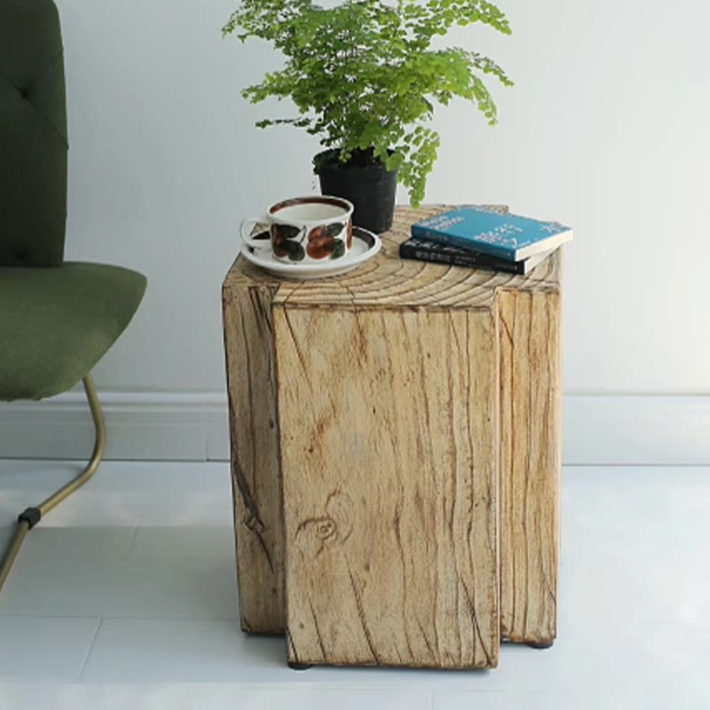 Imitation Tree Ring Side Table