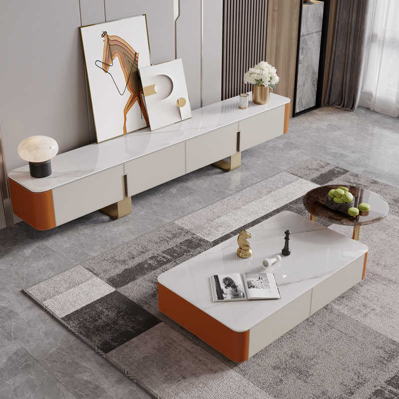 Rectangular Saddle Leather Coffee Table - image 2