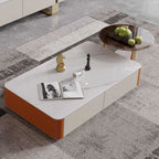 Rectangular Saddle Leather Coffee Table - image 3