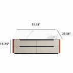 Orange Solid Wood Saddle Leather Coffee Table - image 5