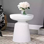 Modern Removable Mental Side Table - White - image 3