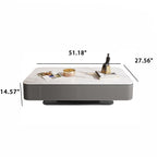Saddle Leather Coffee Table With Stainless Steel Base - image 7