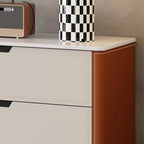 Saddle Leather TV Stand With Drawers - image 7