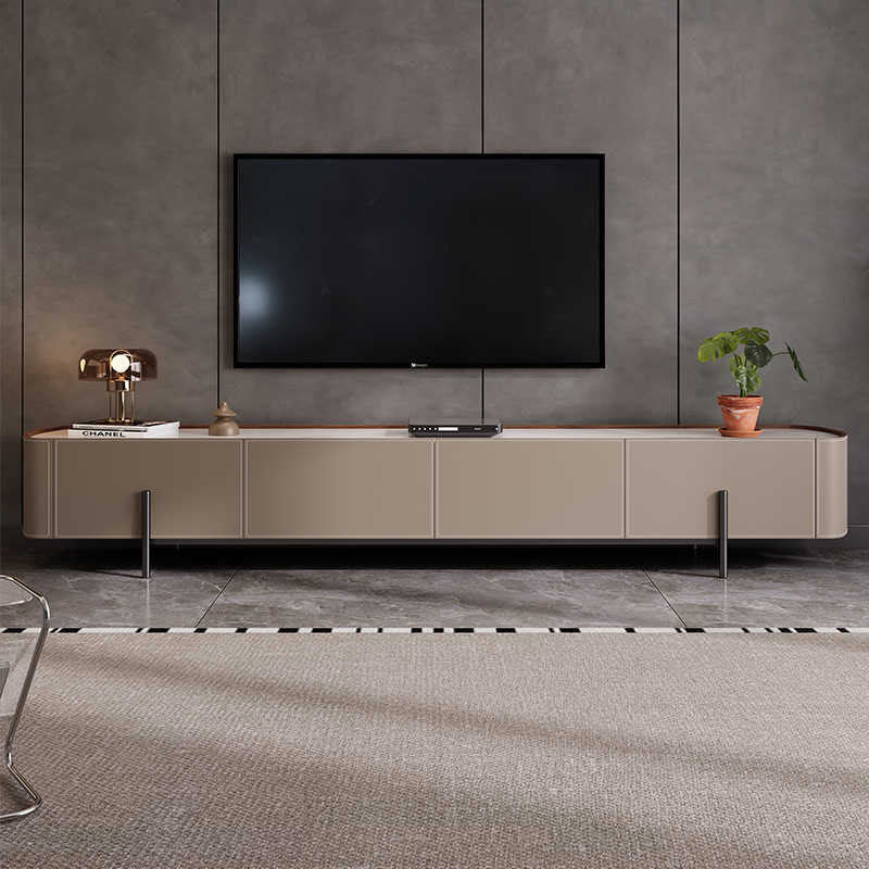 Multifunctional Saddle Leather Tv Stand