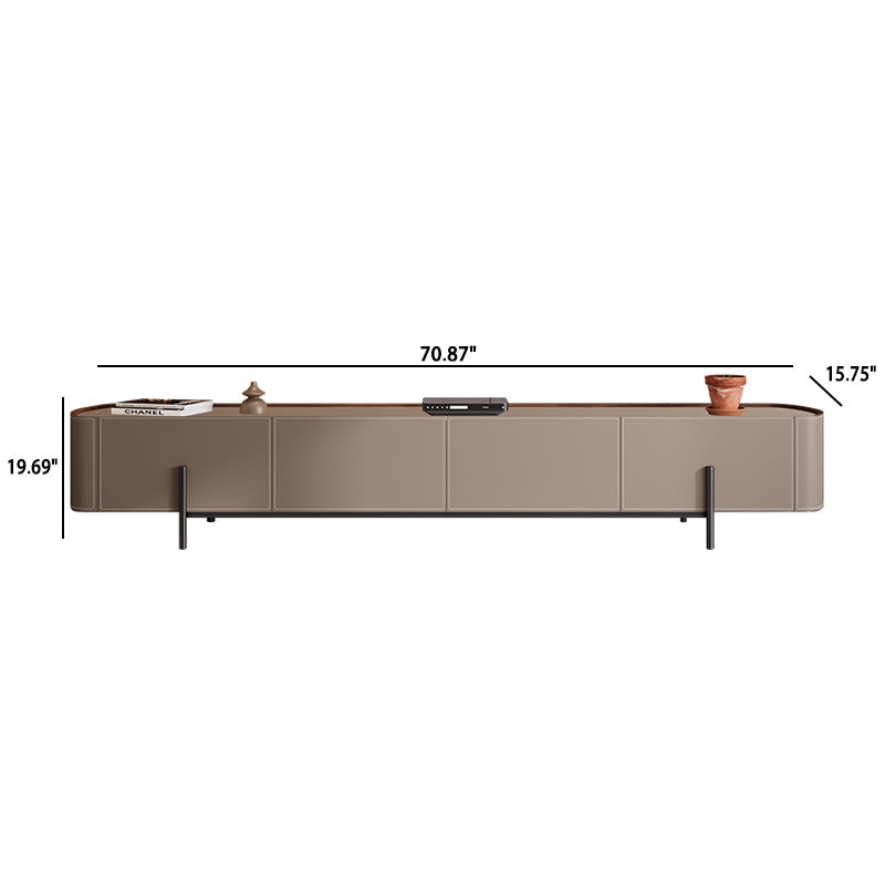 Multifunctional Saddle Leather Tv Stand