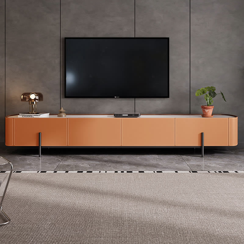 Multifunctional Saddle Leather Tv Stand