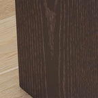 Saddle Leather Nightstand With Open Storage - image 6