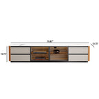 Large Storage Saddle Leather TV Stand - image 10