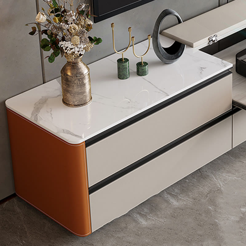 Flip-top Laser Saddle Leather TV Stand - image 7