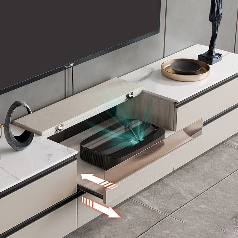 Flip-top Laser Saddle Leather TV Stand - image 6