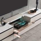 Flip-top Laser Saddle Leather TV Stand - image 6