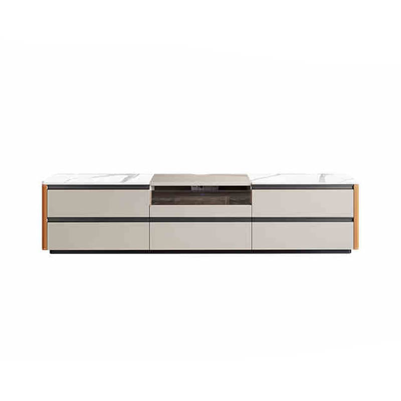 Flip-top Laser Saddle Leather TV Stand - image 1